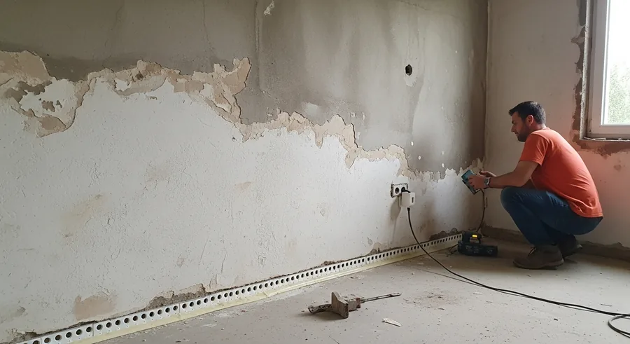 Barrière d'injection sur une maison de la reconstruction, Keryado, Lorient